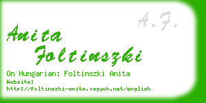 anita foltinszki business card